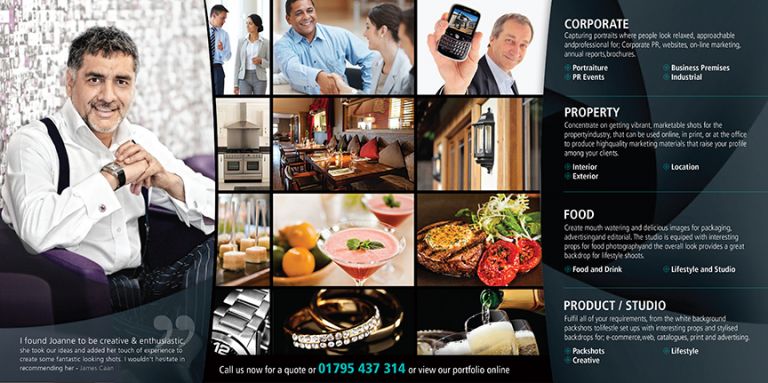 Commercial Photography Prices Kent, photo of James Caan, food photogrpahy, jewellery photography, team photos