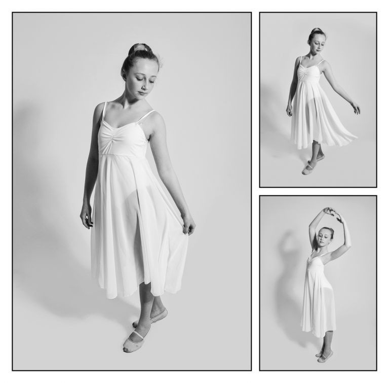 studio photographer kent dance model portfolio young teen in ballet dress