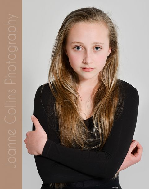 studio photographer kent young teen head shot for dance and model portfolio