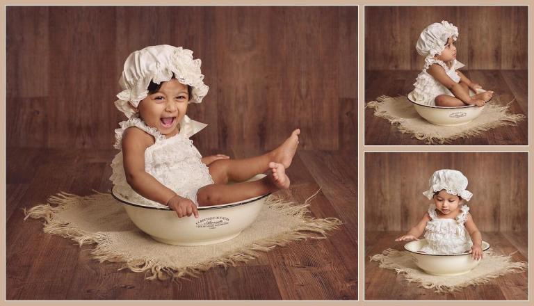 first birthday mop hat and bowl outfit photoshoot kent