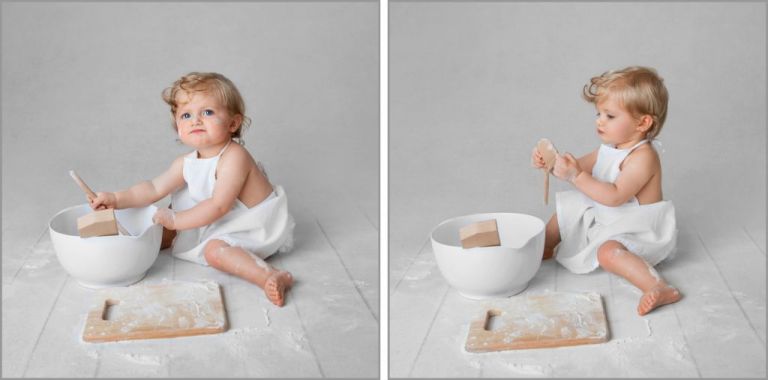 baby chef first year birthday photoshoot kent