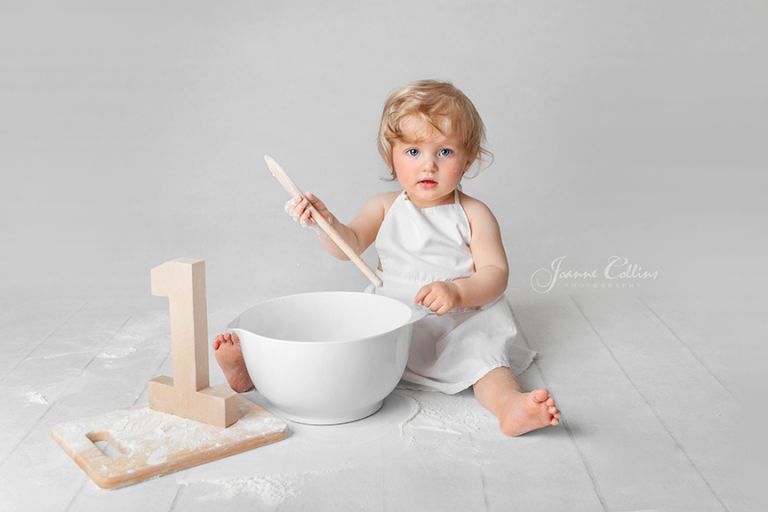 baby chef first year birthday photoshoot kent